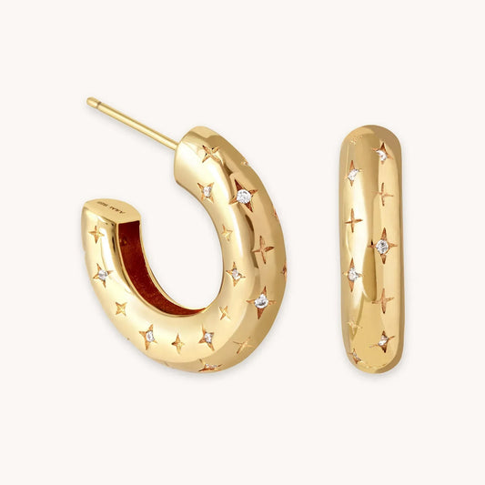 Cosmic Circle Earrings | Gold