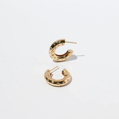 Cosmic Circle Earrings | Gold