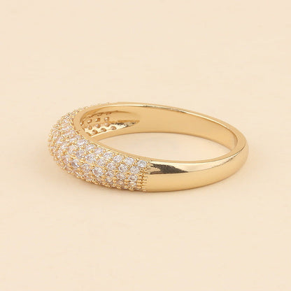 Golden Crystal Dome ring
