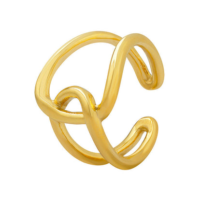 Alina golden bow ring