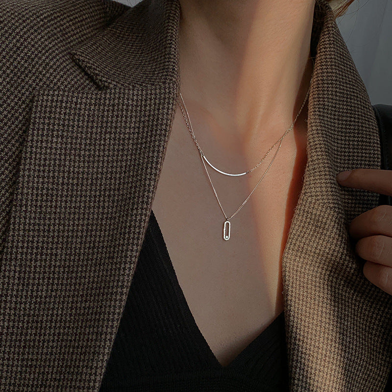Gia layered crystal necklace