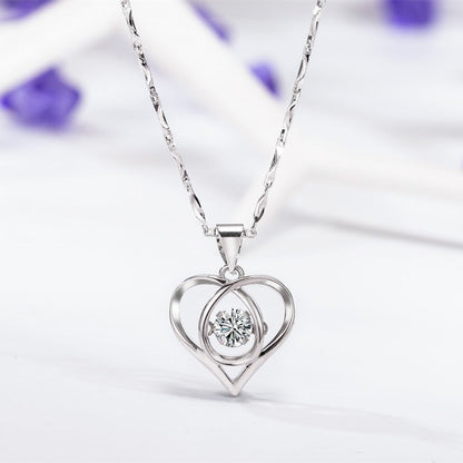 Enmity zirconia heart necklace