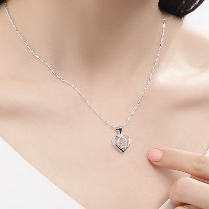 Enmity zirconia heart necklace
