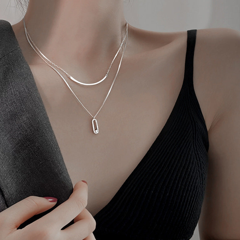 Gia layered crystal necklace