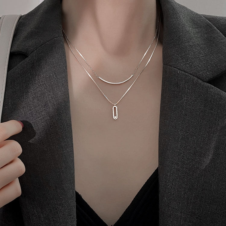 Gia layered crystal necklace