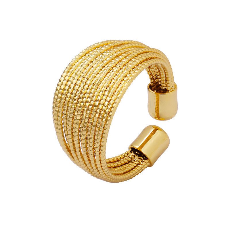 Vera golden open ring