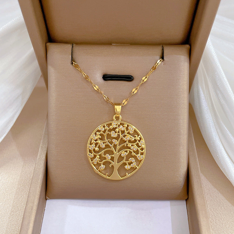 Lilia golden Tree of Life necklace