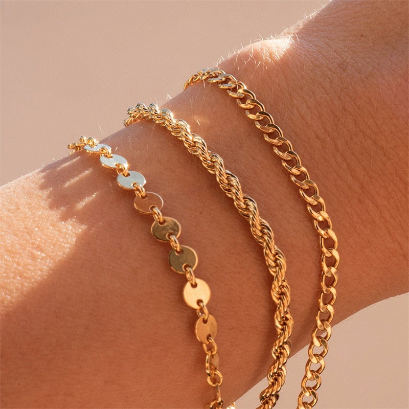 Olivia braided chain bracelet