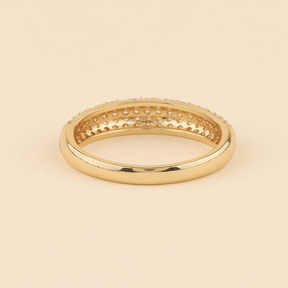 Golden Crystal Dome ring
