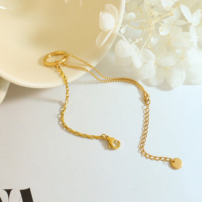 Magnificent twisted chain golden ring