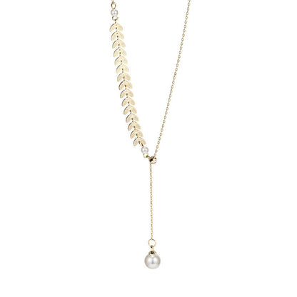 Golden Tranquility pearl necklace