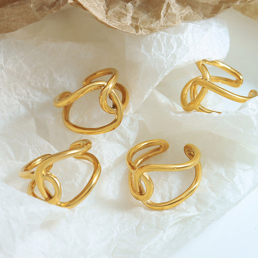 Alina golden bow ring