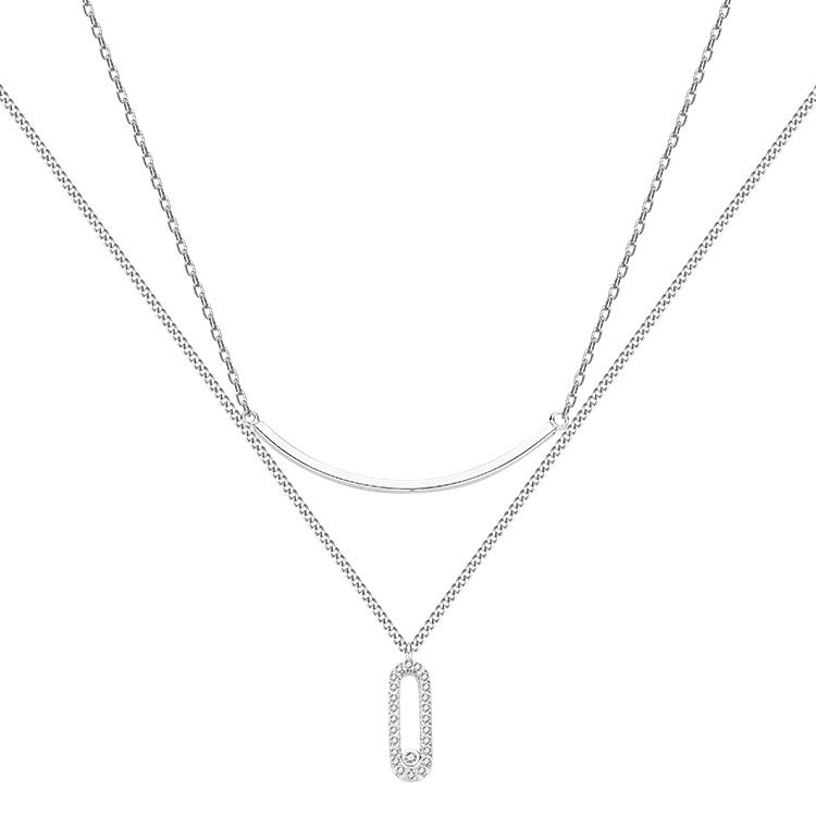 Gia layered crystal necklace