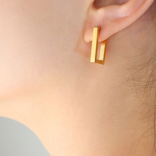 Terra golden geometric earrings
