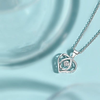 Enmity zirconia heart necklace
