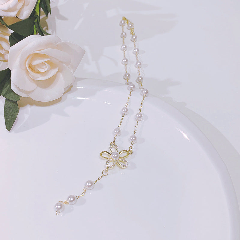 Yvonne floral pearl necklace