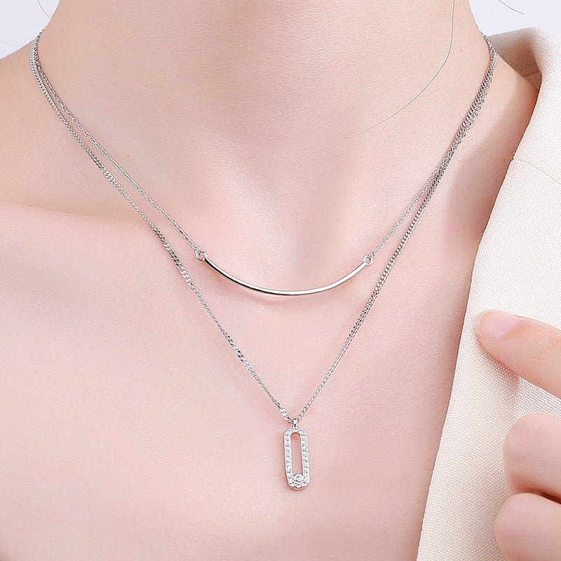 Gia layered crystal necklace