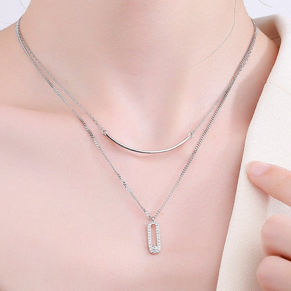 Gia layered crystal necklace
