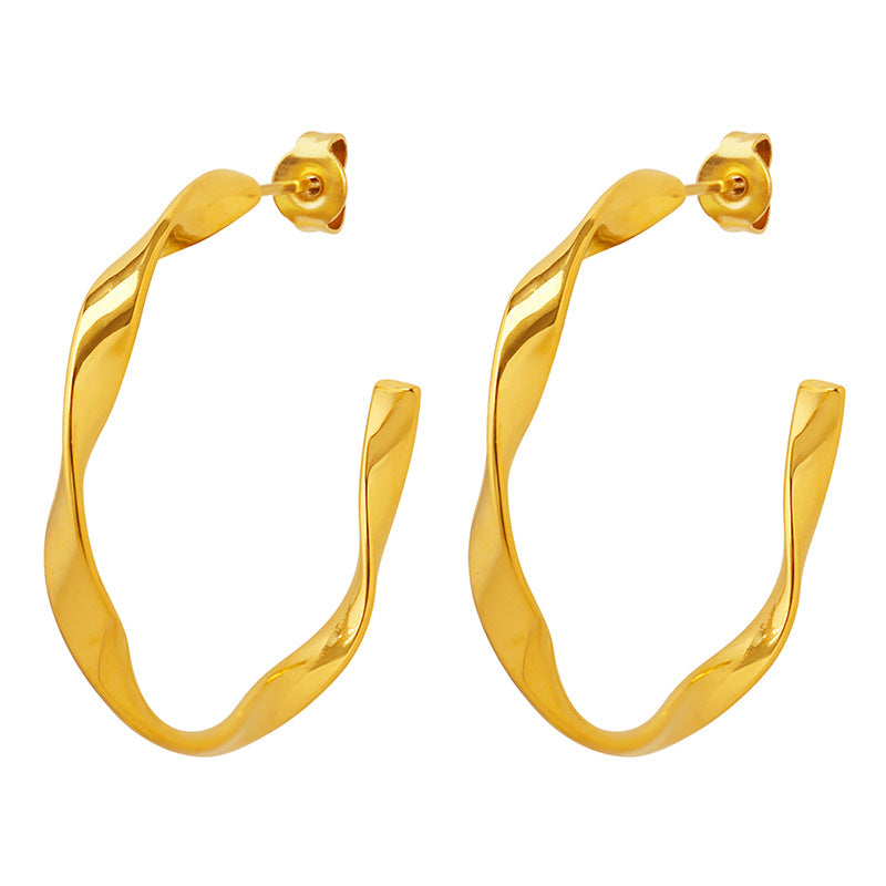 Iris golden earrings