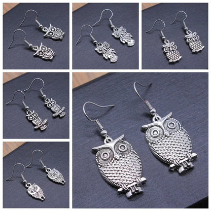 Vintage Boho Owl Tomettes Earrings