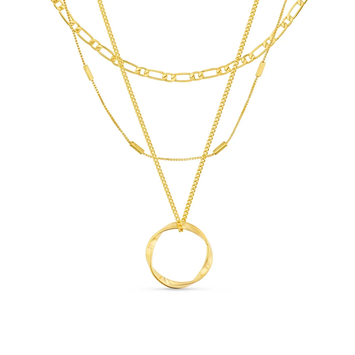 Pave Initial Letter Necklace Set | White Gold