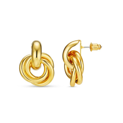 Carol Four Stone Earrings | Gold