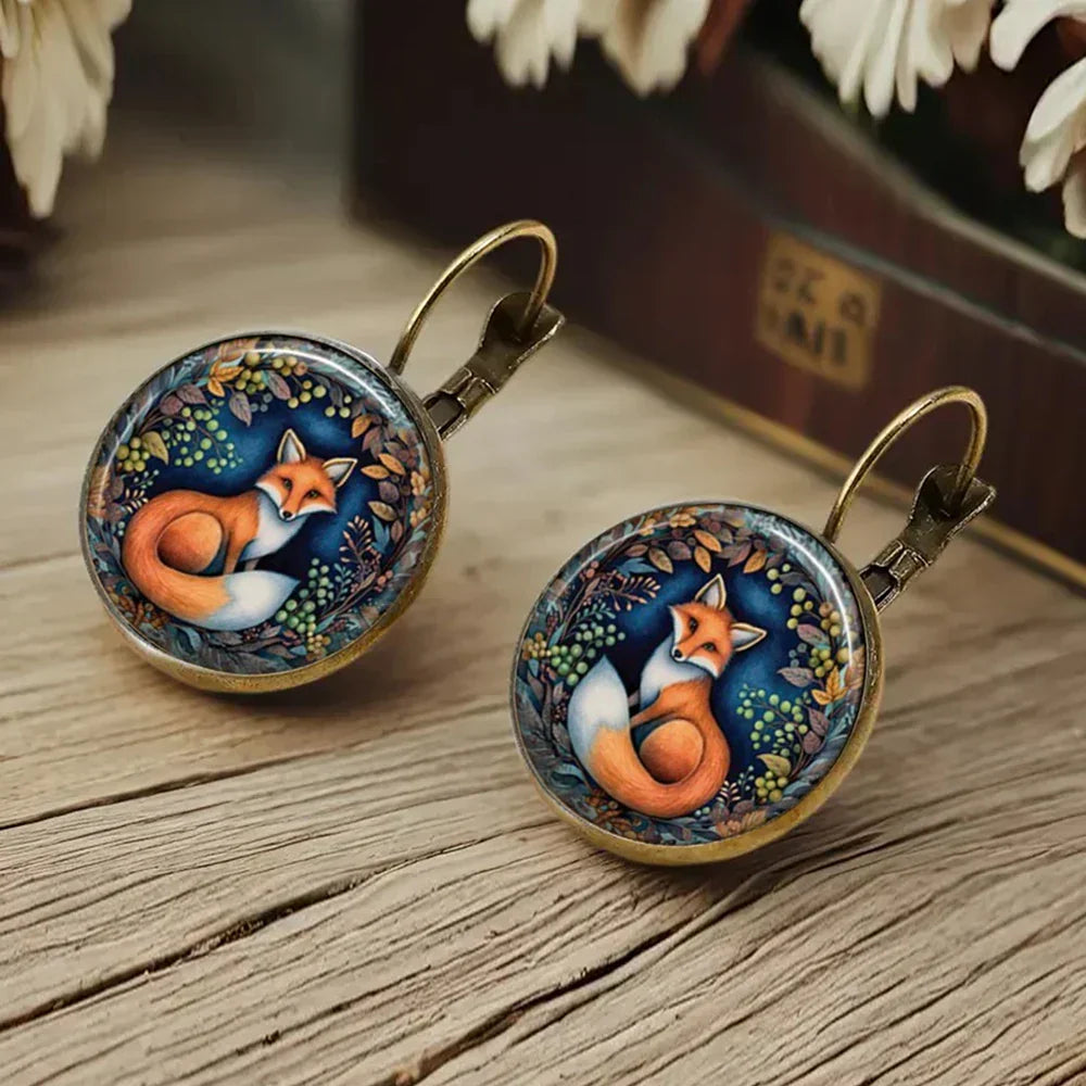 Glass Dome Whimsical Animal Earrings