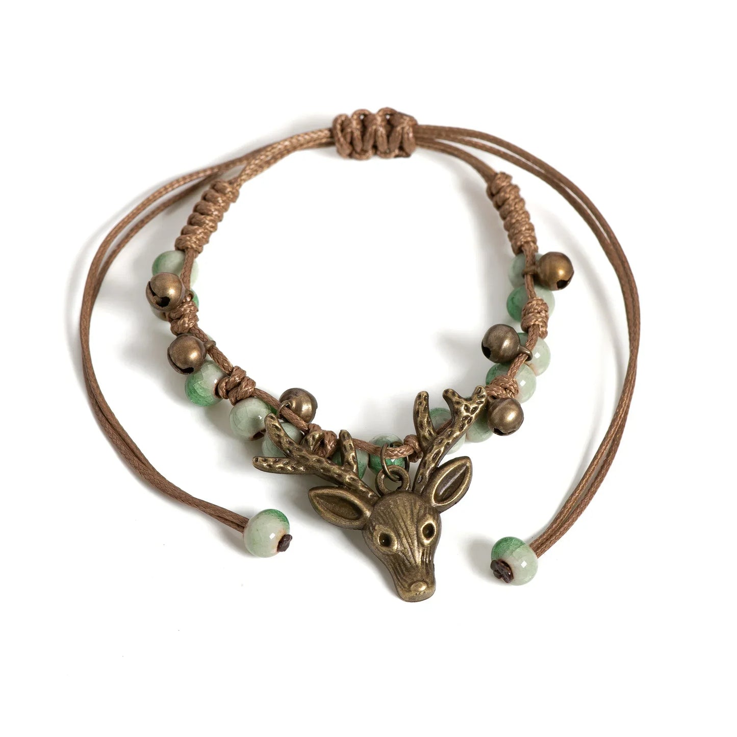 Handmade Ceramic Fawn Charm Bracelet