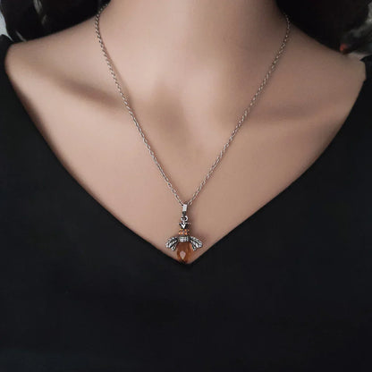Vintage Bee Necklace & Earrings Box Set