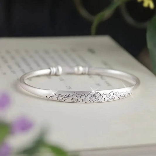 Silver Flower Trail Bracelet