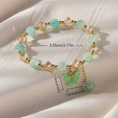 Beautiful Butterfly Pearl Stretch Bracelet