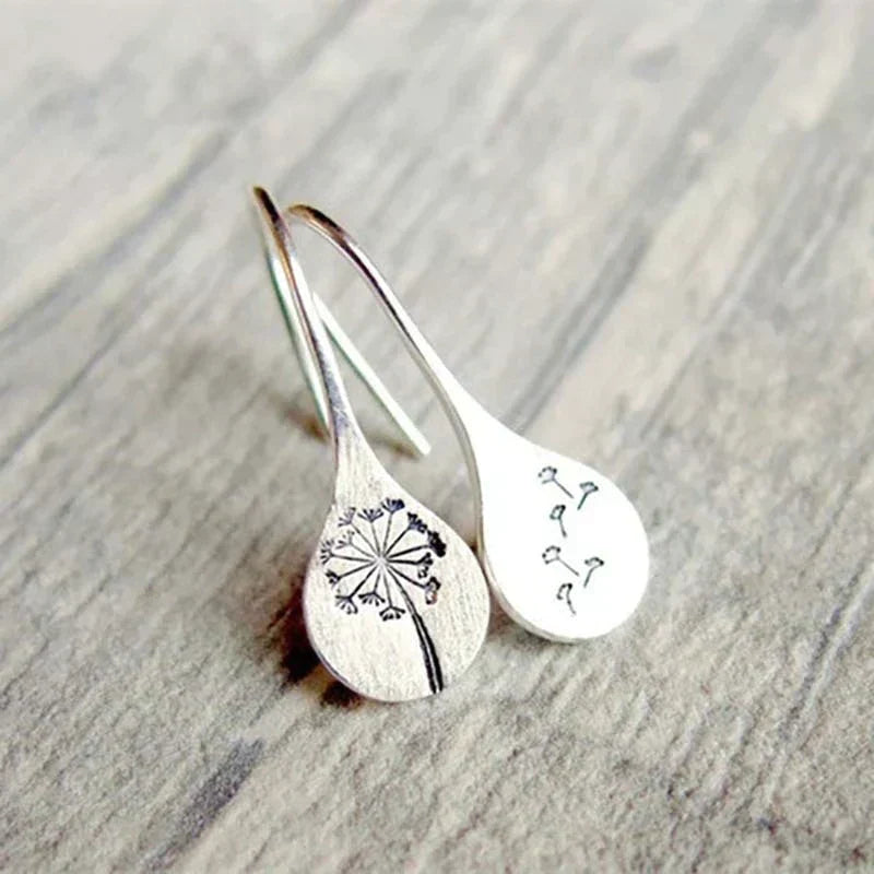 Vintage 925 silver flower earrings