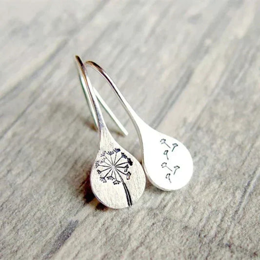 Vintage 925 silver flower earrings