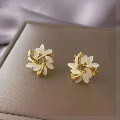 Elegant Screw Gold and Silver Earrings
