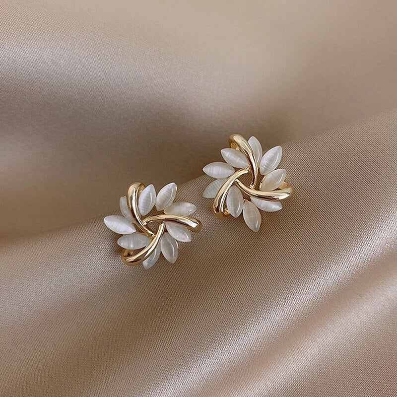 Elegant Screw Gold and Silver Earrings