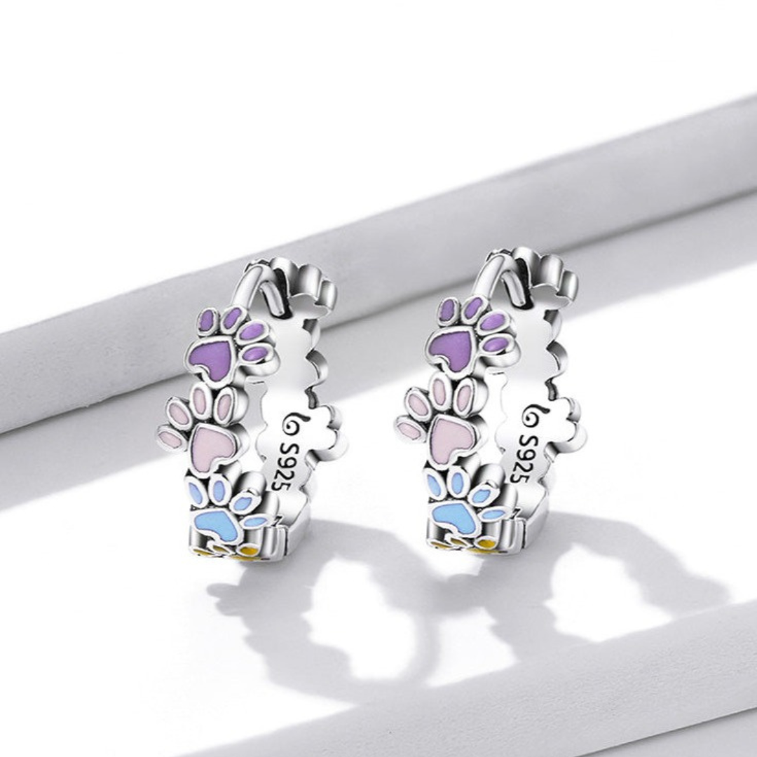 Colorful Paw Sterling Silver Tomettes
