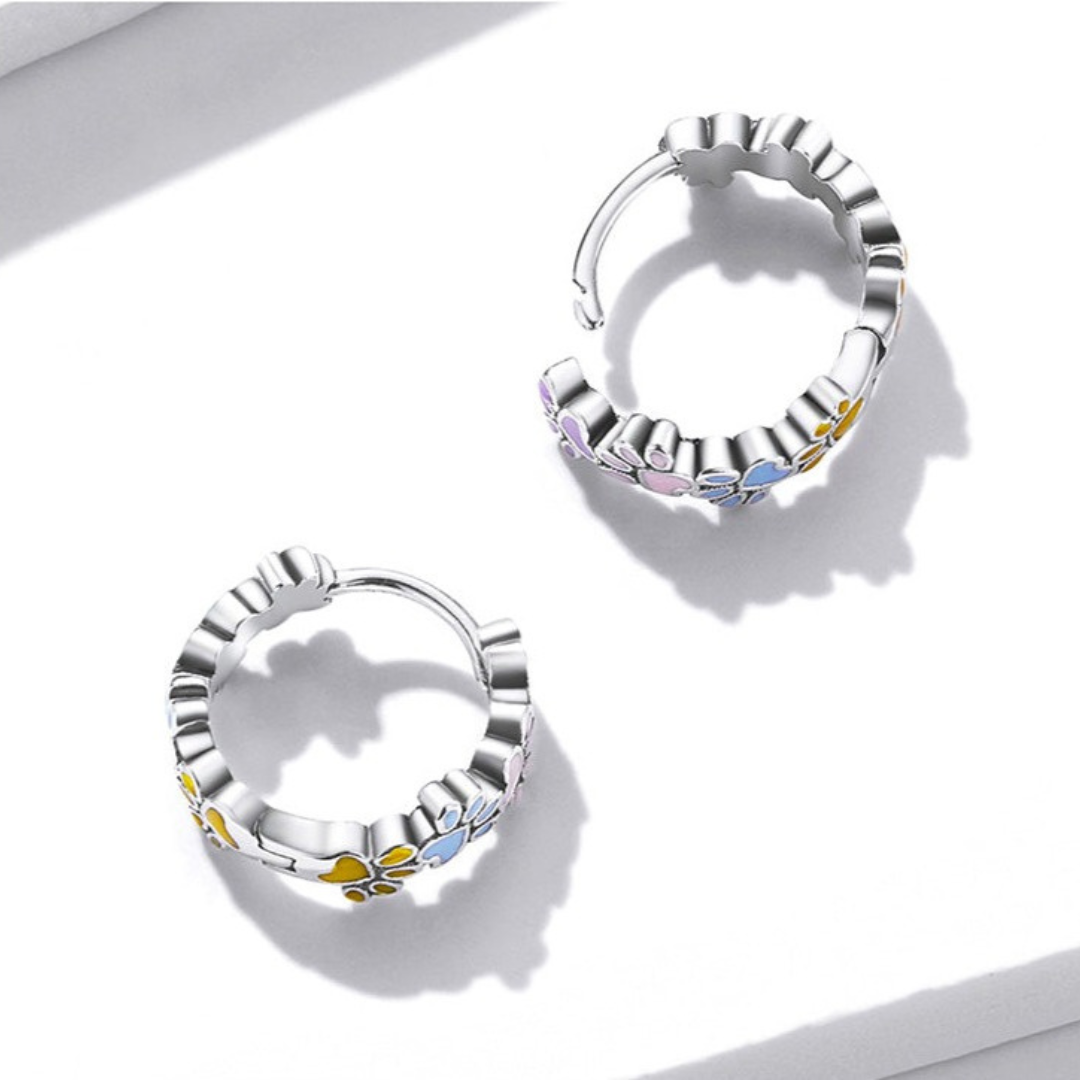 Colorful Paw Sterling Silver Tomettes