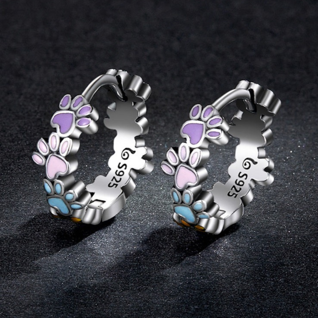 Colorful Paw Sterling Silver Tomettes