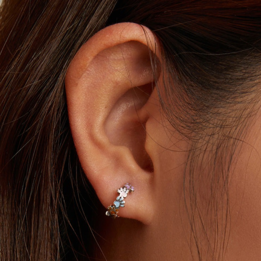 Colorful Paw Sterling Silver Tomettes