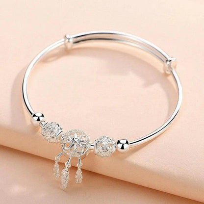 Adjustable 925 silver dreamcatcher bracelet