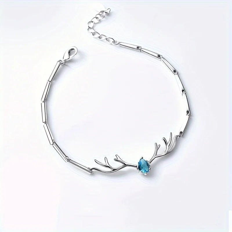 Antler Heart Zircon Bracelet