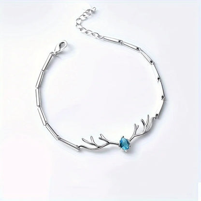 Antler Heart Zircon Bracelet