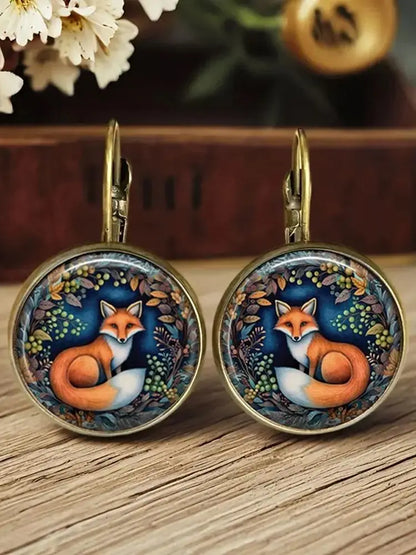 Glass Dome Whimsical Animal Earrings
