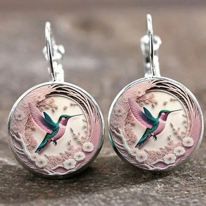 Glass Dome Hummingbird Pendant Necklace