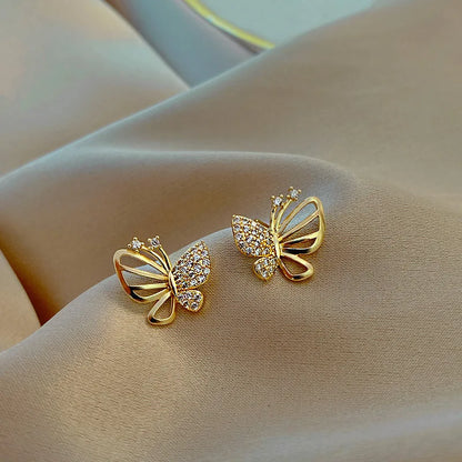 Elegant Fine Butterfly Zircon Earrings