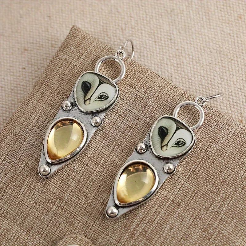 Boho Owl Tomettes Earrings – Nickel-Free for Sensitive Ears