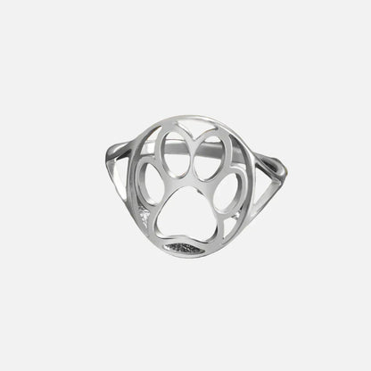 Open Stainless Steel Paw Ring – Lightweight and Stylish