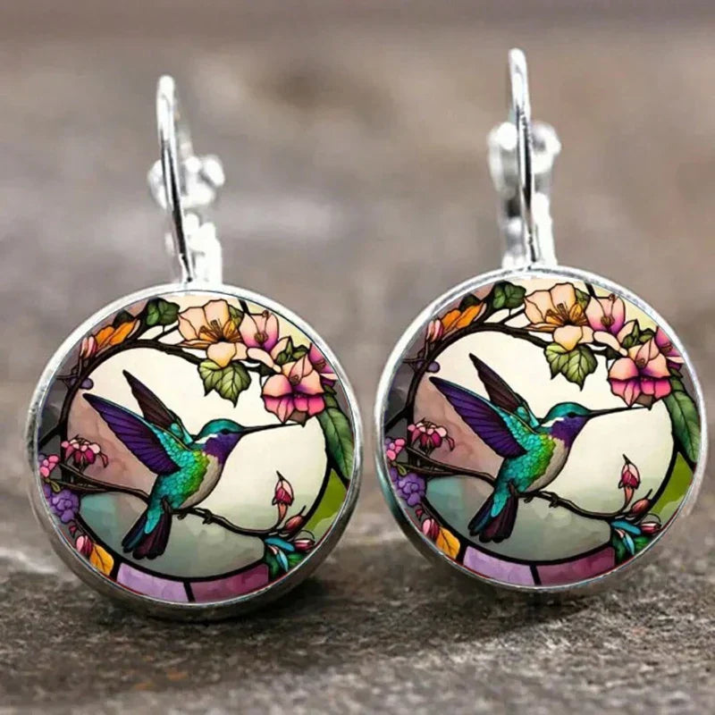 Glass Dome Hummingbird Pendant Necklace