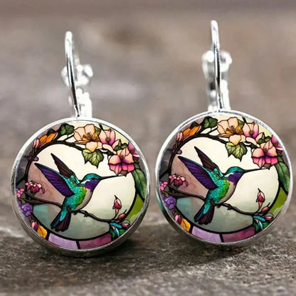 Glass Dome Hummingbird Pendant Necklace