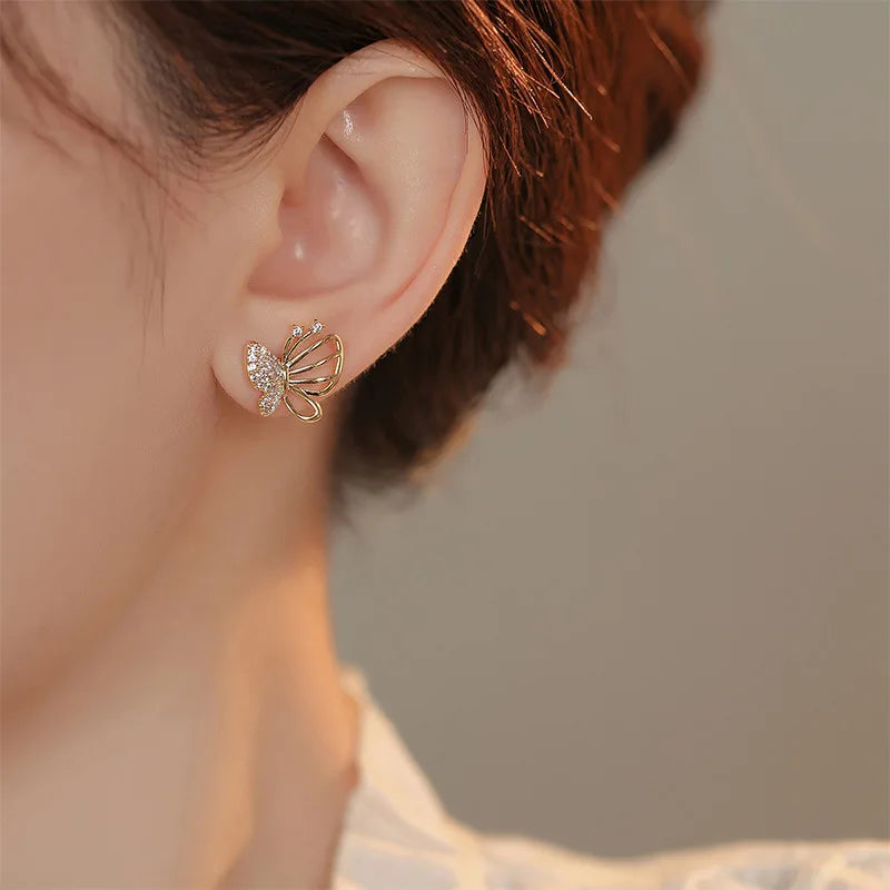 Elegant Fine Butterfly Zircon Earrings